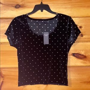 Abercrombie and Fitch velvet crop top